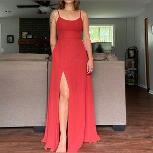 NEW Azazie Moira Rust A6 Dress